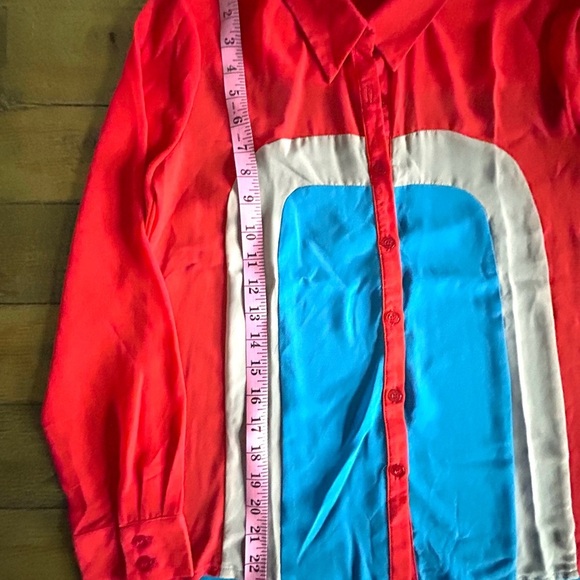 Jealous tomato Red and Blue Button-Up Shirt Business Casual Spiderman vibes - Picture 8 of 9